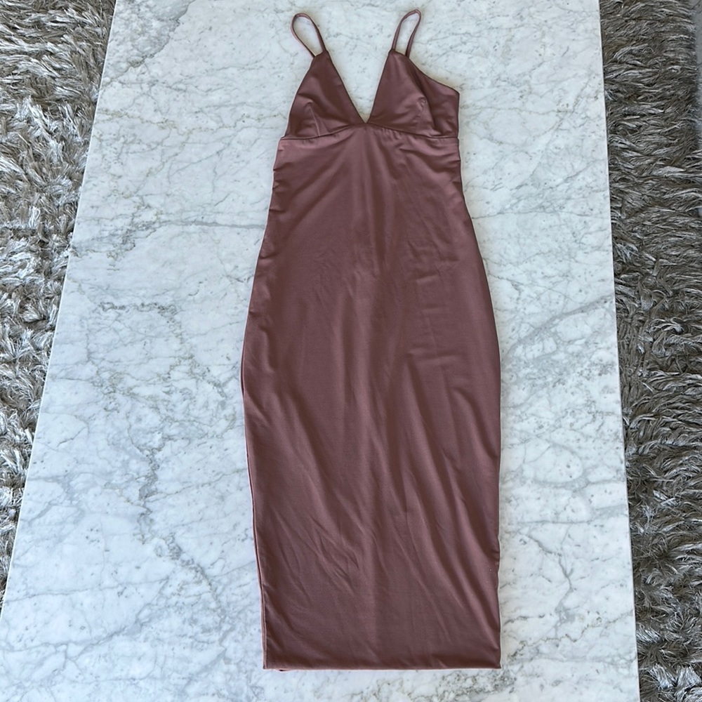 Mauve Fitted Gorgeous Strapless Dress